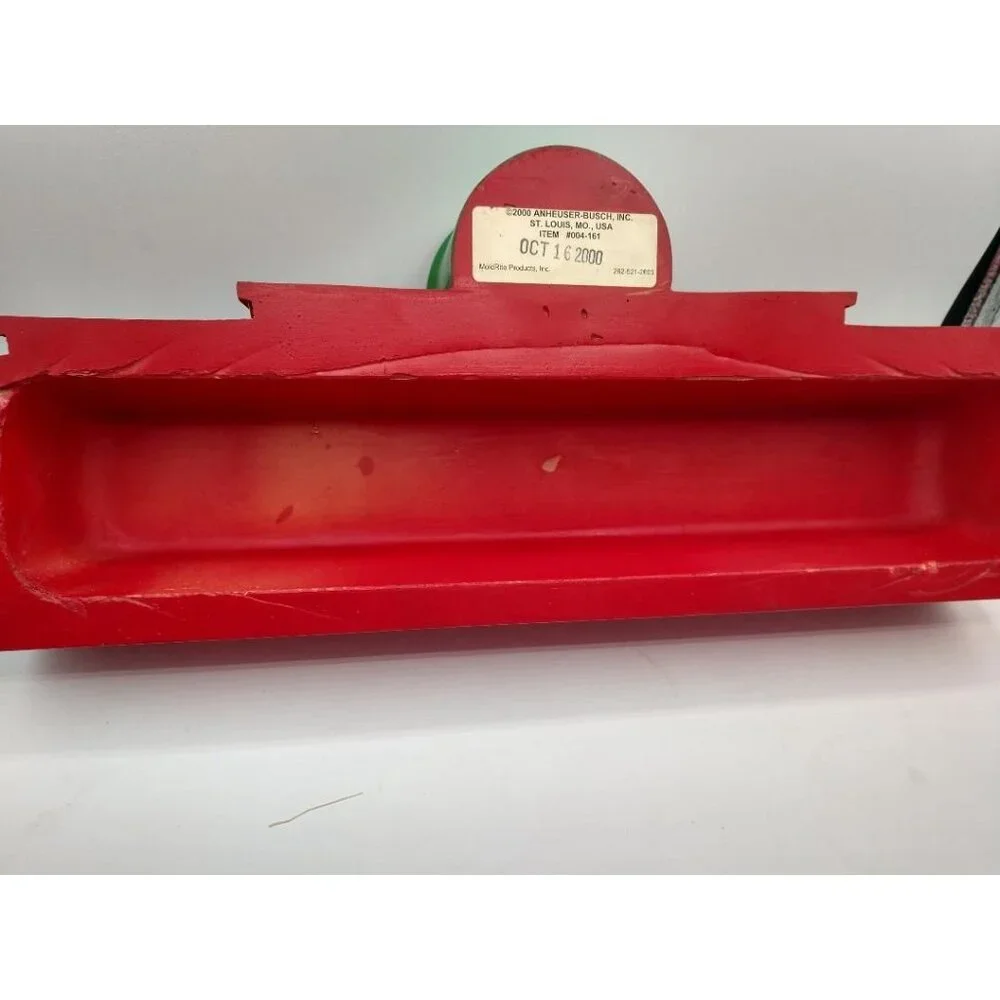 Budweiser 2000 Anheuser-Busch Inc. Red & Green Bar Store Beer Bottle Caddy/Displ